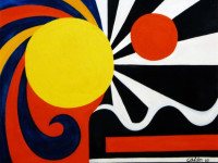ALEXANDER CALDER - USA - COMPOSITION - OLEO SOBRE TELA - 65 x 81 cms - 1959